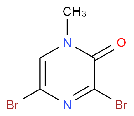 3,5-Dibromo-1-methylpyrazin-2(1H)-one_分子结构_CAS_87486-34-8)