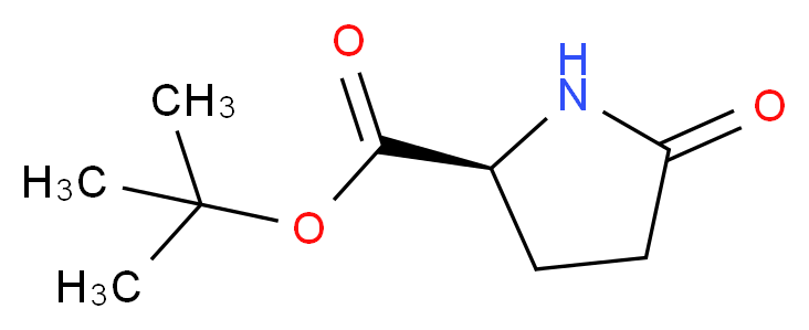 tert-butyl (2S)-5-oxopyrrolidine-2-carboxylate_分子结构_CAS_35418-16-7