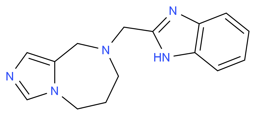 8-(1H-benzimidazol-2-ylmethyl)-6,7,8,9-tetrahydro-5H-imidazo[1,5-a][1,4]diazepine_分子结构_CAS_)