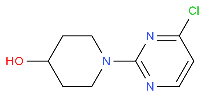 1-(4-Chloropyrimidin-2-yl)-4-piperidinol_分子结构_CAS_916791-08-7)