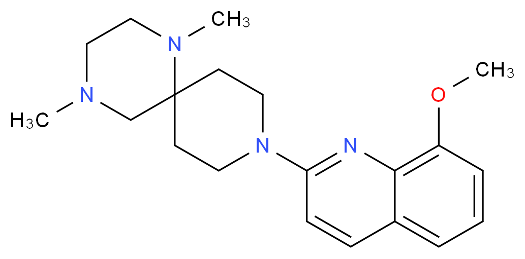 9-(8-methoxyquinolin-2-yl)-1,4-dimethyl-1,4,9-triazaspiro[5.5]undecane_分子结构_CAS_)