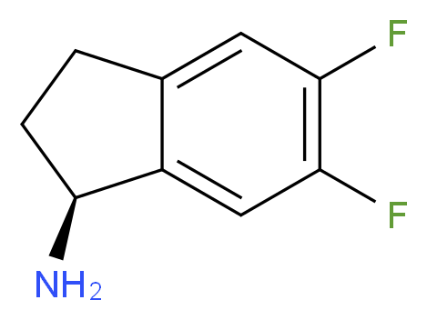 (1S)-5,6-difluoro-2,3-dihydro-1H-inden-1-amine_分子结构_CAS_916214-29-4