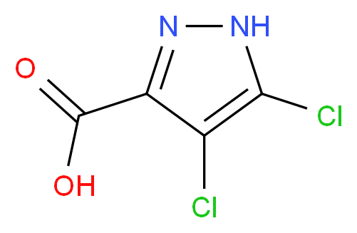 4,5-dichloro-1H-pyrazole-3-carboxylic acid_分子结构_CAS_115964-19-7