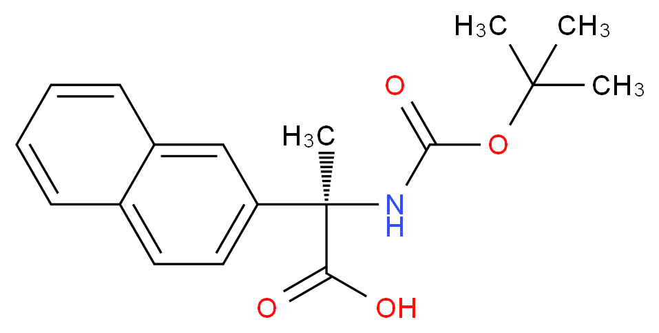 (2R)-2-{[(tert-butoxy)carbonyl]amino}-2-(naphthalen-2-yl)propanoic acid_分子结构_CAS_76985-10-9