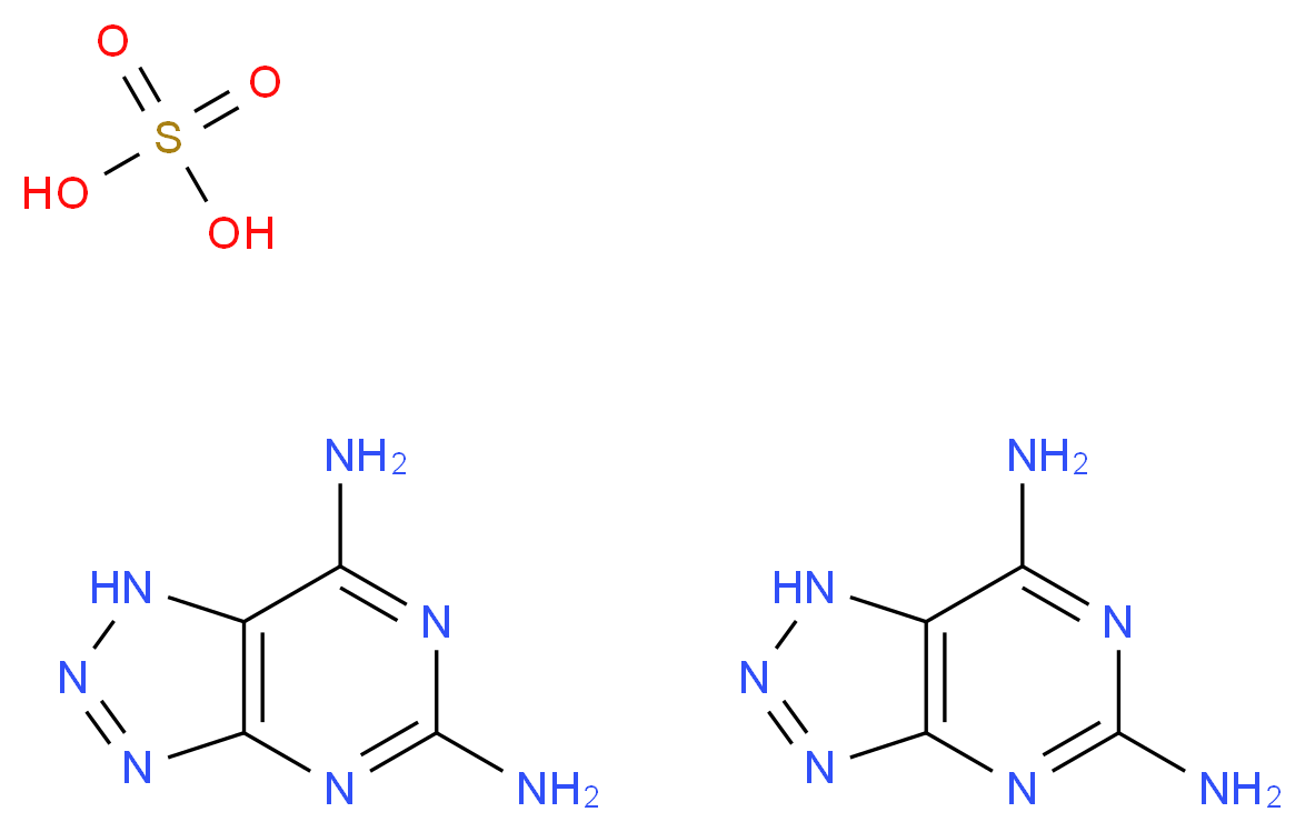 bis(1H-[1,2,3]triazolo[4,5-d]pyrimidine-5,7-diamine); sulfuric acid_分子结构_CAS_58502-11-7