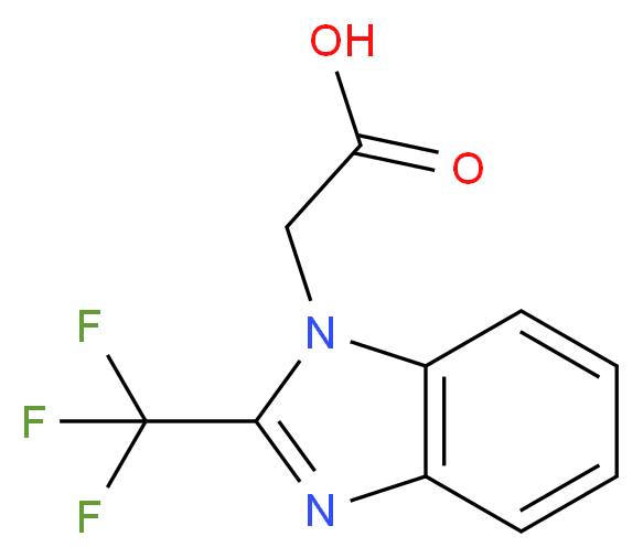 (2-Trifluoromethyl-benzoimidazol-1-yl)-acetic acid_分子结构_CAS_313241-14-4)