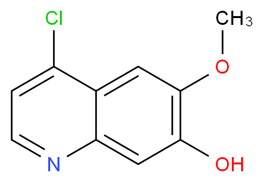 4-Chloro-6-methoxy-7-quinolinol_分子结构_CAS_205448-31-3)