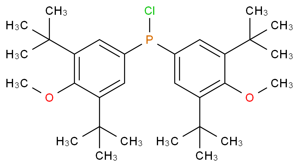 二(3,5-二叔丁基-4-甲氧基苯基)氯化膦_分子结构_CAS_212713-08-1)