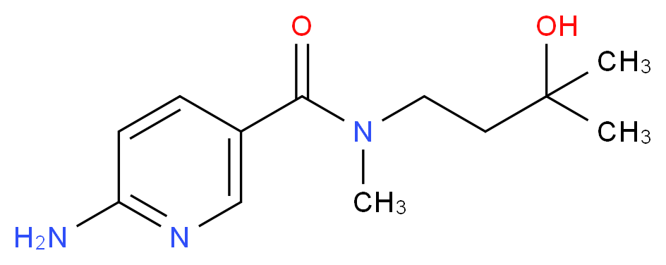 6-amino-N-(3-hydroxy-3-methylbutyl)-N-methylnicotinamide_分子结构_CAS_)