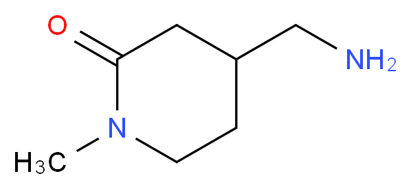 4-(aminomethyl)-1-methylpiperidin-2-one_分子结构_CAS_1234616-57-9