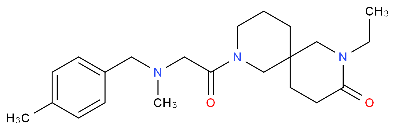 2-ethyl-8-[N-methyl-N-(4-methylbenzyl)glycyl]-2,8-diazaspiro[5.5]undecan-3-one_分子结构_CAS_)