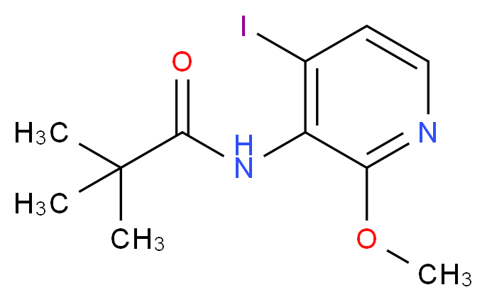 N-(4-iodo-2-methoxypyridin-3-yl)-2,2-dimethylpropanamide_分子结构_CAS_131653-62-8