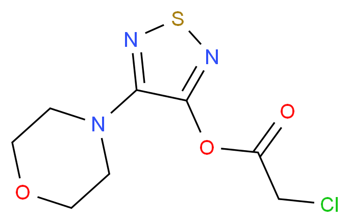 4-(morpholin-4-yl)-1,2,5-thiadiazol-3-yl 2-chloroacetate_分子结构_CAS_110638-01-2