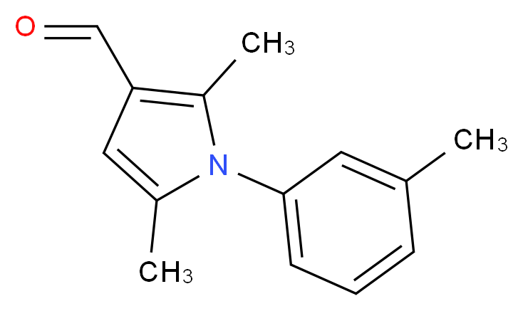 2,5-dimethyl-1-(3-methylphenyl)-1H-pyrrole-3-carbaldehyde_分子结构_CAS_423749-16-0