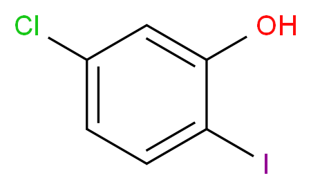 5-chloro-2-iodophenol_分子结构_CAS_136808-72-5