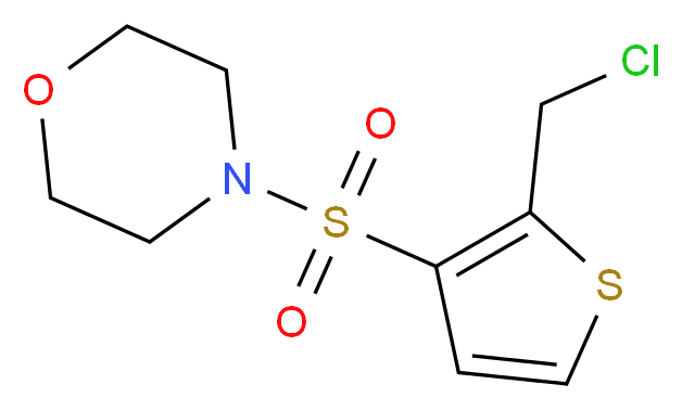 4-{[2-(Chloromethyl)thien-3-yl]sulfonyl}morpholine_分子结构_CAS_)