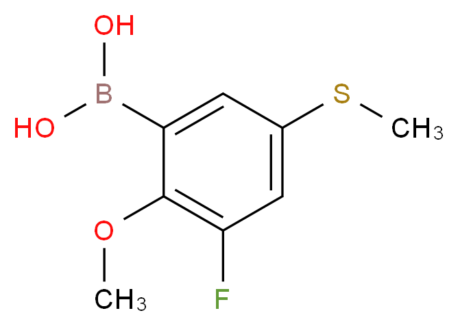 [3-fluoro-2-methoxy-5-(methylsulfanyl)phenyl]boronic acid_分子结构_CAS_957065-83-7