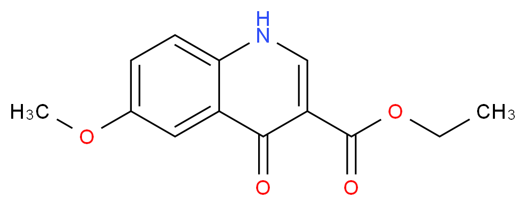 Ethyl 1,4-dihydro-6-methoxy-4-oxoquinoline-3-carboxylate_分子结构_CAS_77156-78-6)