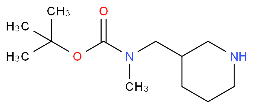 tert-Butyl methyl(piperidin-3-ylmethyl)-carbamate_分子结构_CAS_)