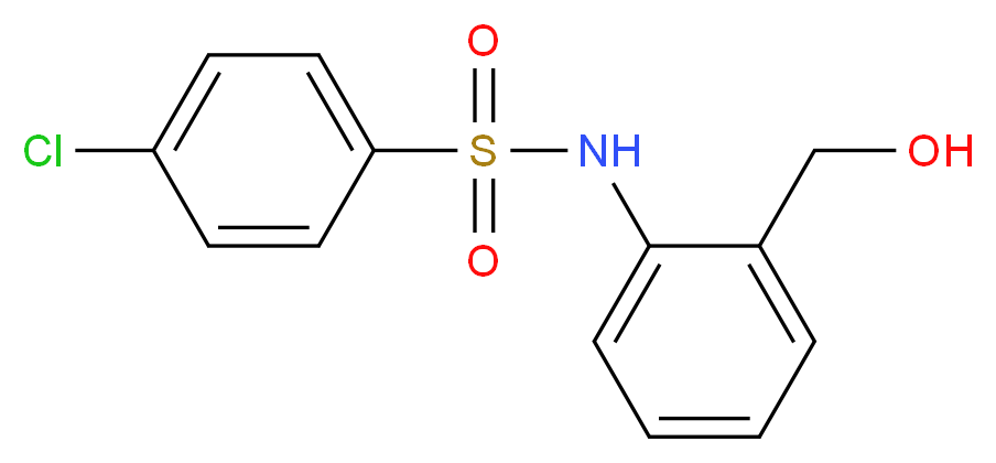 4-chloro-N-[2-(hydroxymethyl)phenyl]benzene-1-sulfonamide_分子结构_CAS_353254-99-6