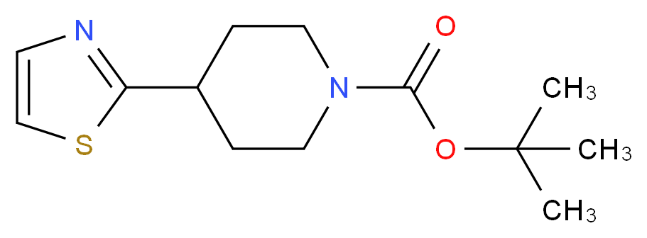 TERT-BUTYL 4-(1,3-THIAZOL-2-YL)PIPERIDINE-1-CARBOXYLATE_分子结构_CAS_)
