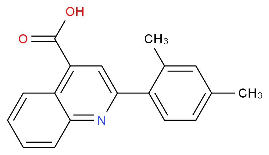 2-(2,4-dimethylphenyl)quinoline-4-carboxylic acid_分子结构_CAS_5466-33-1
