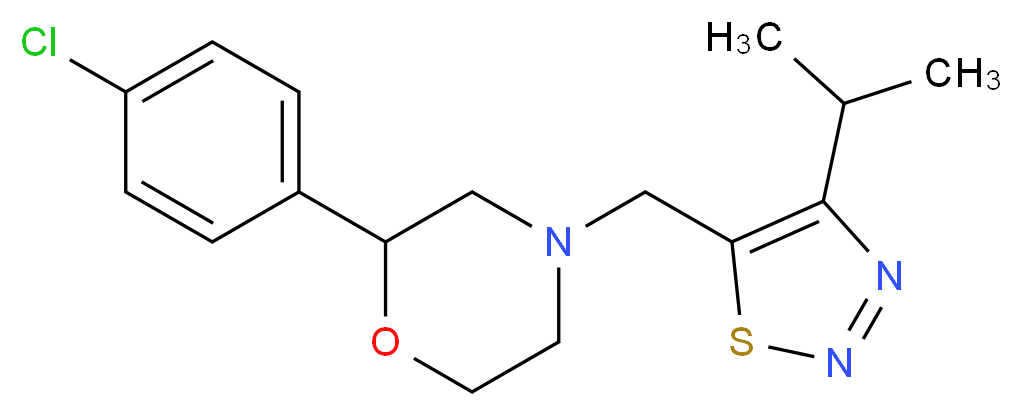 2-(4-chlorophenyl)-4-[(4-isopropyl-1,2,3-thiadiazol-5-yl)methyl]morpholine_分子结构_CAS_)
