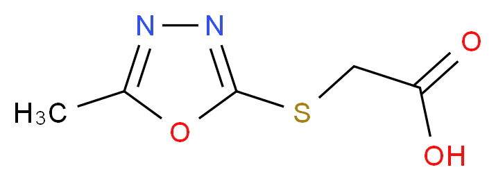(5-Methyl-[1,3,4]oxadiazol-2-ylsulfanyl)-acetic acid_分子结构_CAS_)