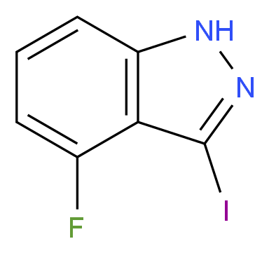 4-fluoro-3-iodo-1H-indazole_分子结构_CAS_518990-32-4