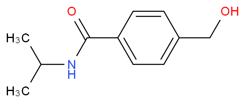 4-(hydroxymethyl)-N-(propan-2-yl)benzamide_分子结构_CAS_7464-44-0
