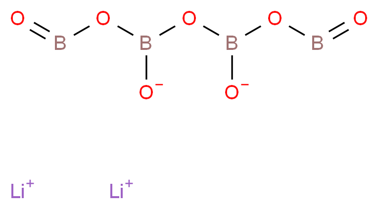 dilithium(1+) ion oxoboranyl [(oxoboranyl boronato)oxy]boronate_分子结构_CAS_12007-60-2