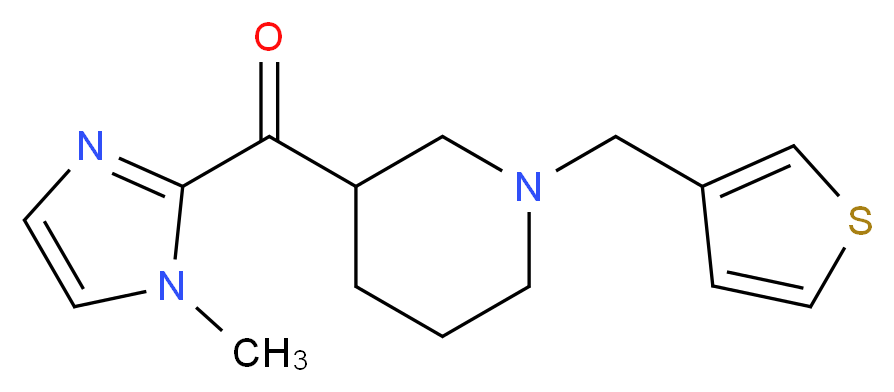 (1-methyl-1H-imidazol-2-yl)[1-(3-thienylmethyl)-3-piperidinyl]methanone_分子结构_CAS_)
