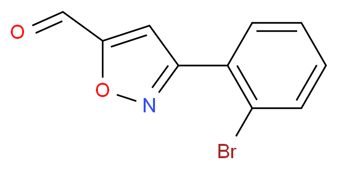 3-(2-BROMO-PHENYL)-ISOXAZOLE-5-CARBALDEHYDE_分子结构_CAS_869496-61-7)