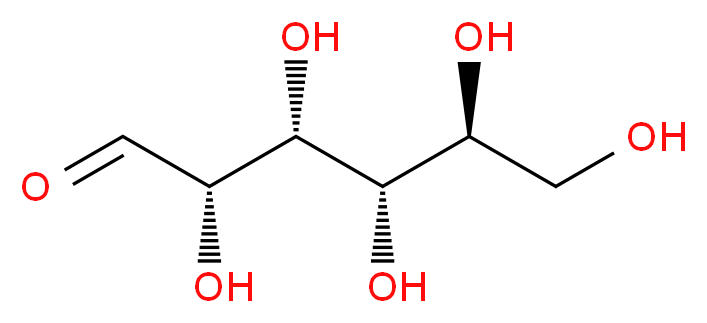 (2S,3R,4S,5S)-2,3,4,5,6-pentahydroxyhexanal_分子结构_CAS_6027-89-0