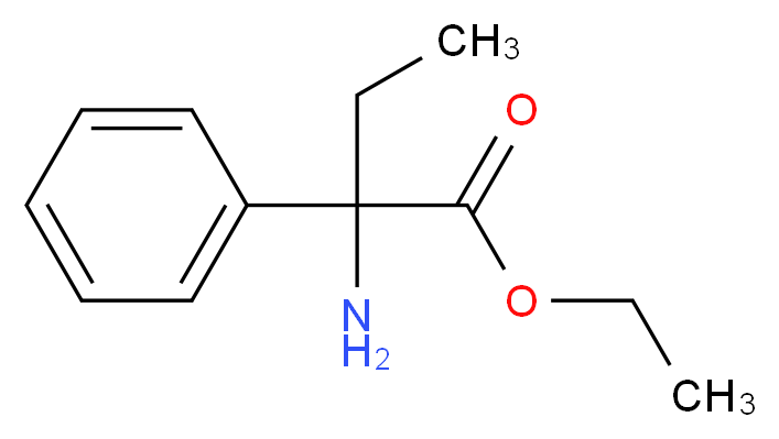 ethyl 2-amino-2-phenylbutanoate_分子结构_CAS_6480-87-1