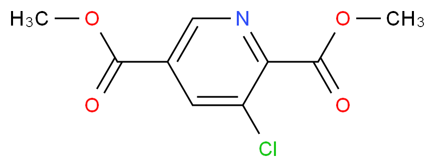 DIMETHYL 3-CHLOROPYRIDINE-2,5-DICARBOXYLATE_分子结构_CAS_106014-21-5)