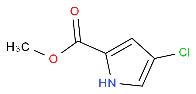 methyl 4-chloro-1H-pyrrole-2-carboxylate_分子结构_CAS_1194-96-3