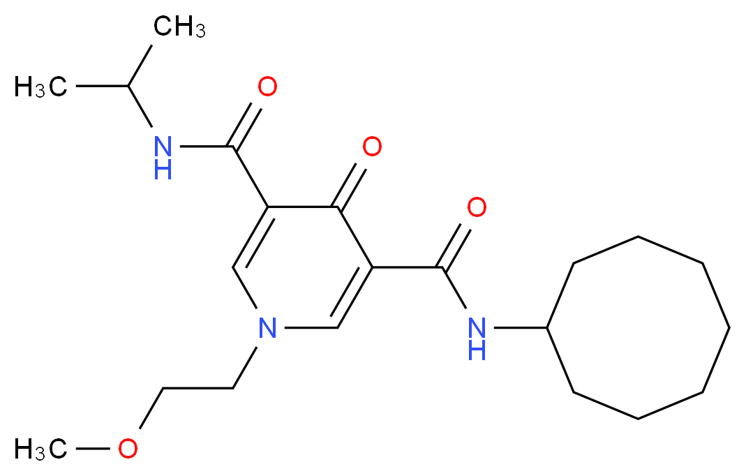 N-cyclooctyl-N'-isopropyl-1-(2-methoxyethyl)-4-oxo-1,4-dihydro-3,5-pyridinedicarboxamide_分子结构_CAS_)