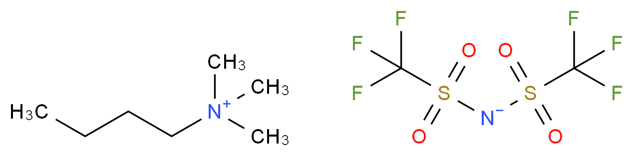 butyltrimethylazanium; trifluoro[(trifluoromethanesulfonylazanidyl)sulfonyl]methane_分子结构_CAS_258273-75-5