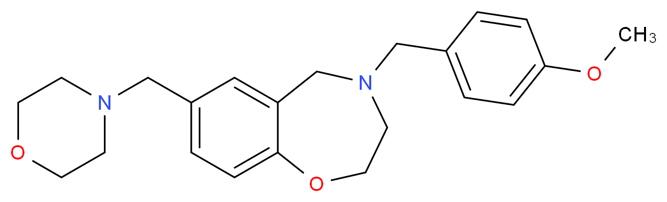 4-(4-methoxybenzyl)-7-(4-morpholinylmethyl)-2,3,4,5-tetrahydro-1,4-benzoxazepine_分子结构_CAS_)