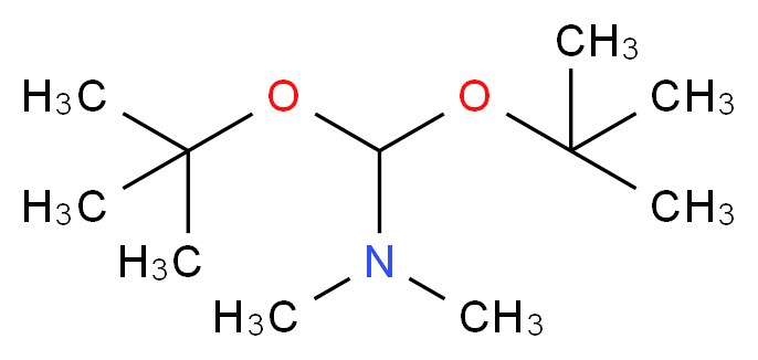 N,N-二甲基甲酰胺二叔丁基缩醛_分子结构_CAS_36805-97-7)