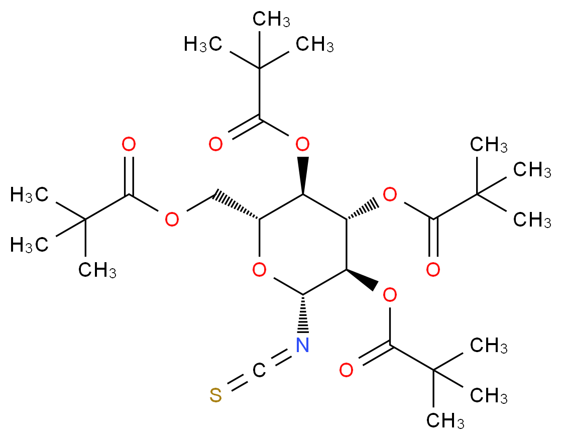 2,3,4,6-四-邻-叔戊酰-β-D-吡喃葡萄糖基异硫氰酸酯_分子结构_CAS_958300-06-6)