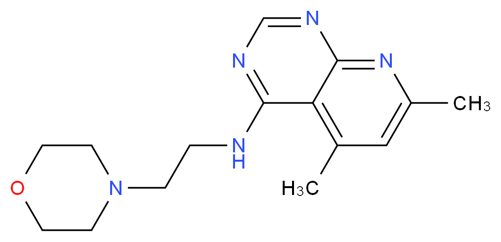5,7-dimethyl-N-(2-morpholin-4-ylethyl)pyrido[2,3-d]pyrimidin-4-amine_分子结构_CAS_)
