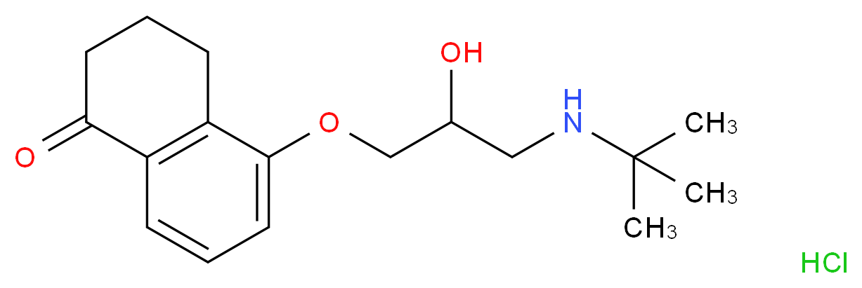 5-[3-(tert-butylamino)-2-hydroxypropoxy]-1,2,3,4-tetrahydronaphthalen-1-one hydrochloride_分子结构_CAS_31969-05-8