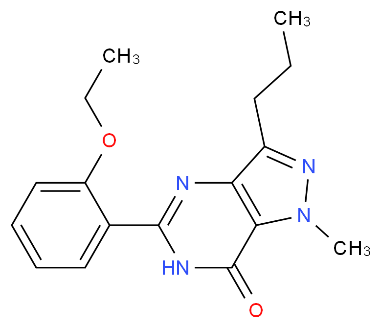 5-(2-Ethoxyphenyl)-1-methyl-3-n-propyl-1,6-dihydro-7H-pyrazolo[4,3-d]pyrimidin-7-one_分子结构_CAS_139756-21-1)