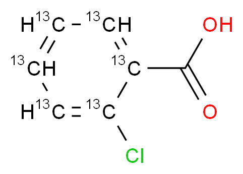 2-Chlorobenzoic acid-phenyl-13C6_分子结构_CAS_125970-63-0)