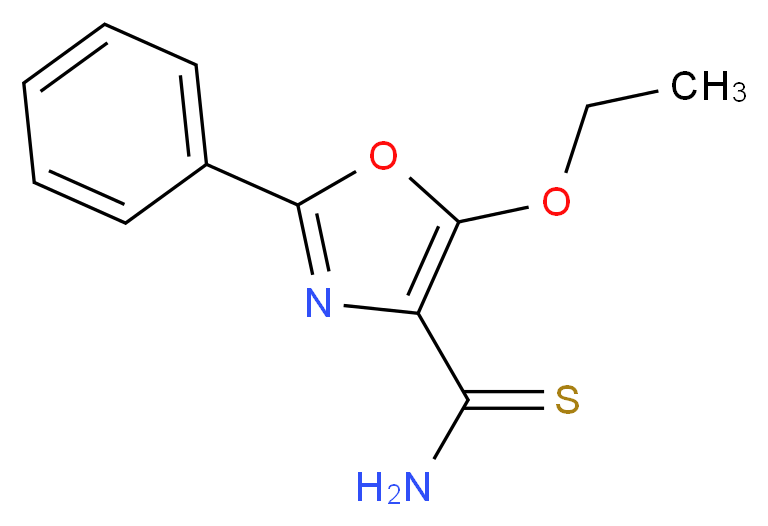 5-ETHOXY-2-PHENYLOXAZOLE-4-CARBOTHIOAMIDE_分子结构_CAS_128242-93-3)