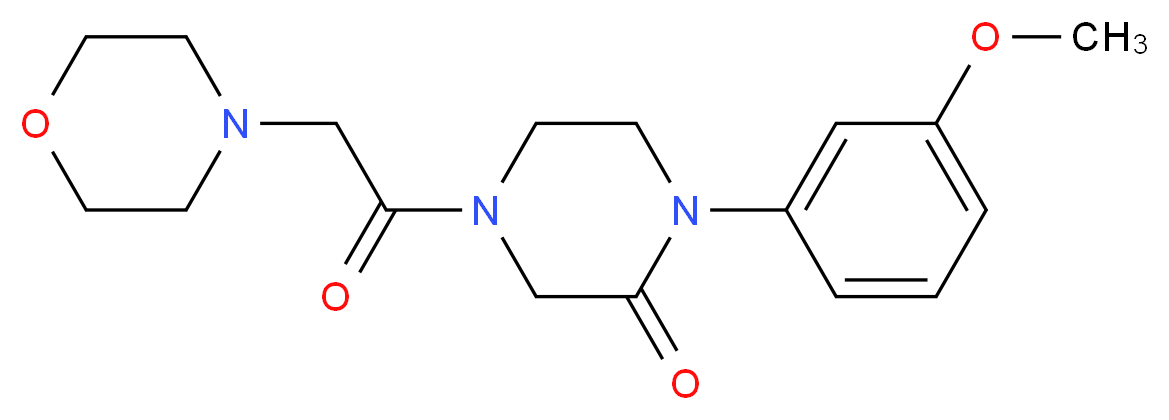 1-(3-methoxyphenyl)-4-(4-morpholinylacetyl)-2-piperazinone_分子结构_CAS_)