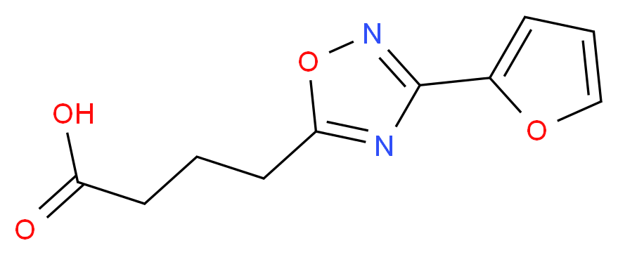 4-[3-(furan-2-yl)-1,2,4-oxadiazol-5-yl]butanoic acid_分子结构_CAS_878437-17-3