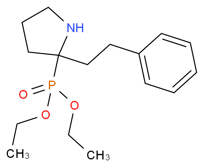 2-Diethoxyphosphoryl-2-phenethyl-pyrrolidine_分子结构_CAS_434941-00-1)